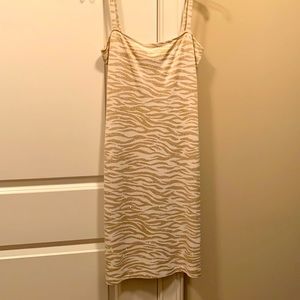 4 St John Evening stunning party/formal dress. Cream/gold with embellishments